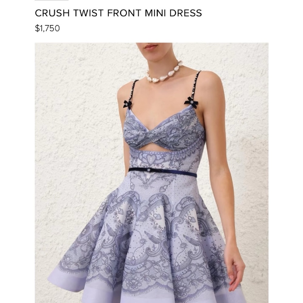 Zimmermann Blue Lace Mini Dress
